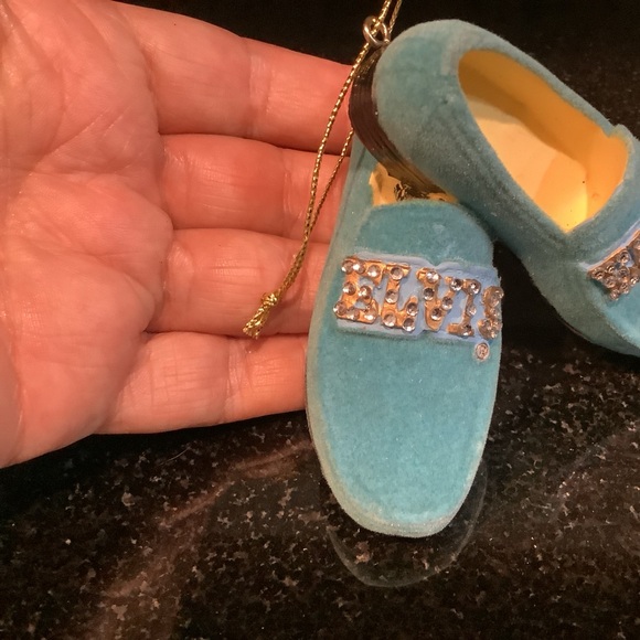 Kurt Adler Elvis Presley Blue Suede Shoes Christmas Ornaments Small - Picture 1 of 4